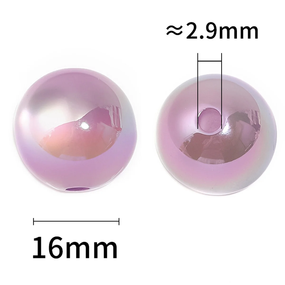 CH41 10Pcs 16mm Bright Acrylic Transparent  Colorful Beads Diy Necklace Handmade Clothes Cat Eyes Jewelry Accessories
