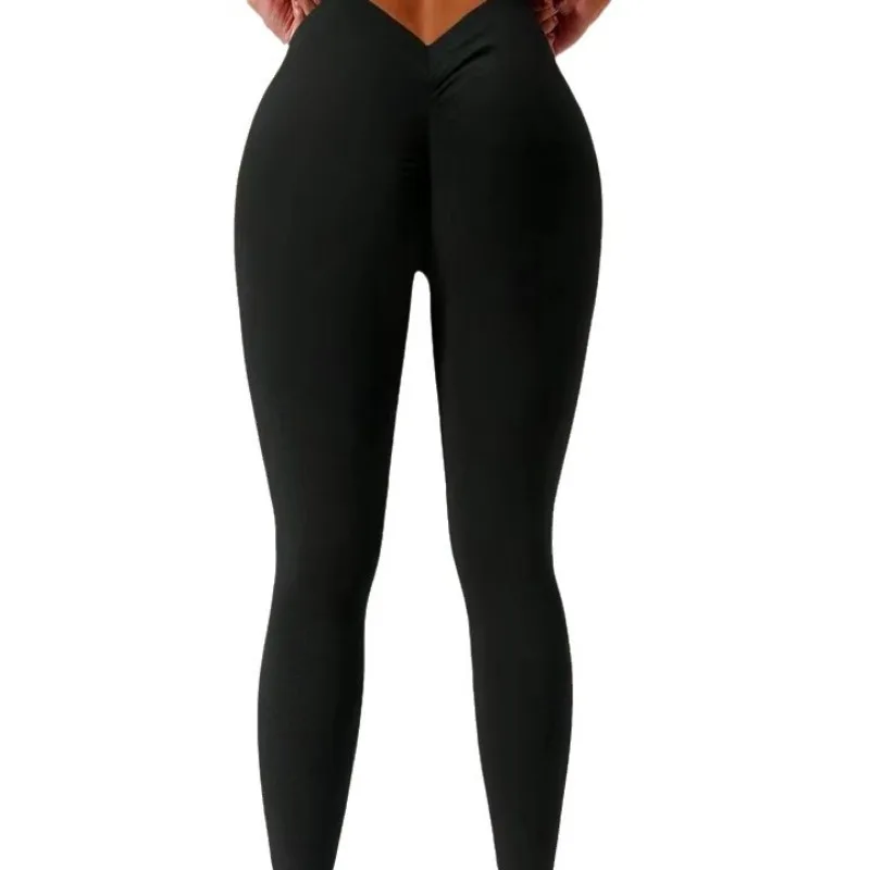 Women Leopard V Waist Leggings Semaless Slim Leggings Stretch High Waist Hip Liftting Sexy Yoga Tights Gym Running Sports Pants