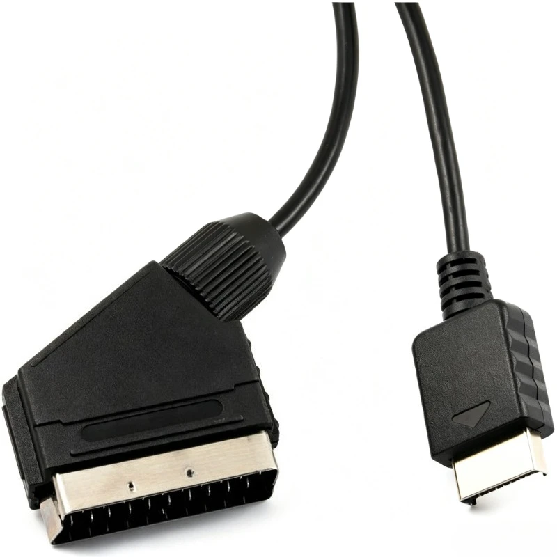 RGB Scart Cable For Sony Playstation PS1 PS2 PS3 TV AV Lead Replacement Game Cord Wire 1.8M 6FT PAL NTSC Console Accessory