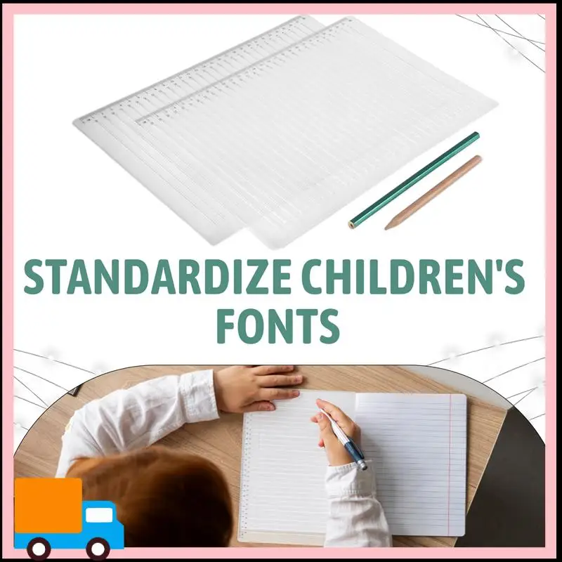 Professional-2 Pcs Plastic Straight Line Stencil Template For Journaling