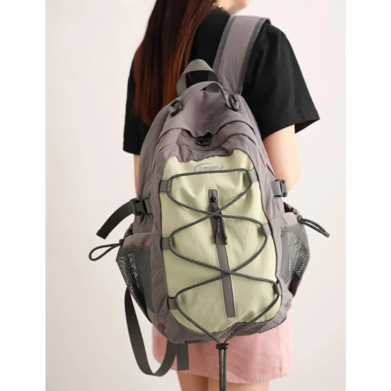Casual Backpack LargeCapacity Nylon Cloth Ultra Lightweight Travel Backpack Wear-resistant Waterproof Hiking Fashion Sports Bag