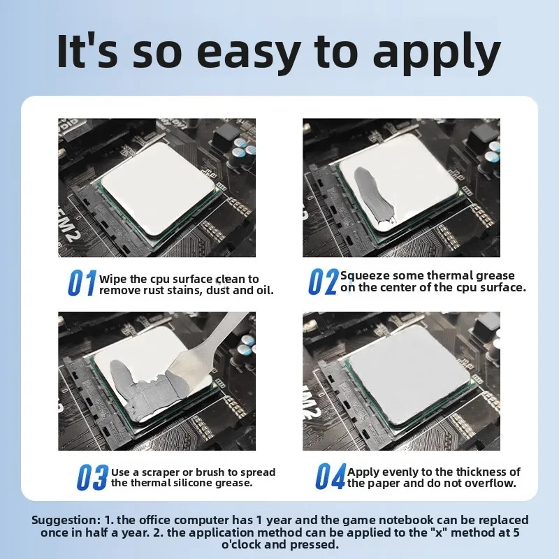 Honeywell PTM7950-SP Silicone Grease Thermal Paste Phase Change Material 8.5W/mK Cooling For CPU GPU Graphics Card Laptops