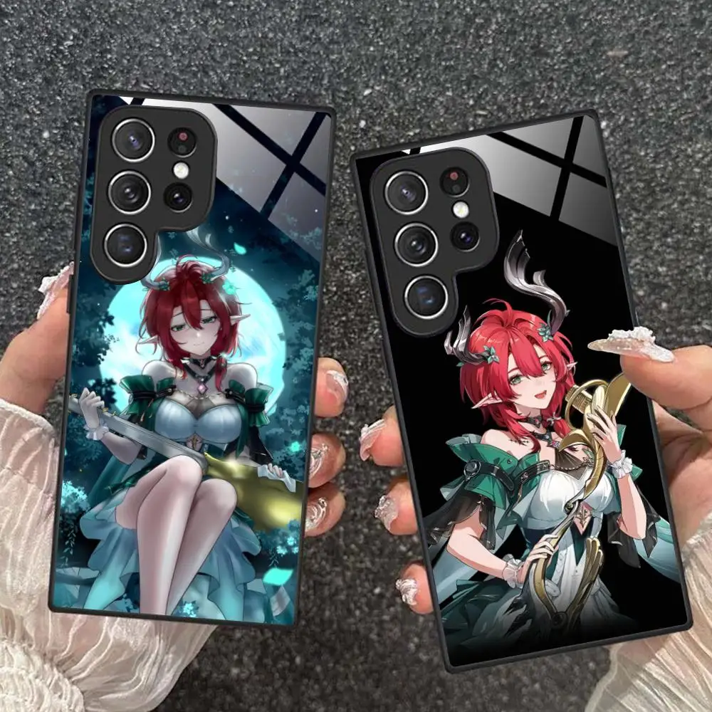 Wuthering Waves Ciaccona Phone Case for Samsung Galaxy S25 S24 S23 S22 S21 S20 Note20 Plus FE Ultra Glass Cover Smartphone Cover