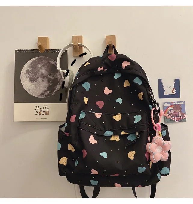 Kawaii Japanese High School Girls JK Handbags Transparent Book Bag Nylon Women Shoulder Crossbody Bags Small Students Backpacks