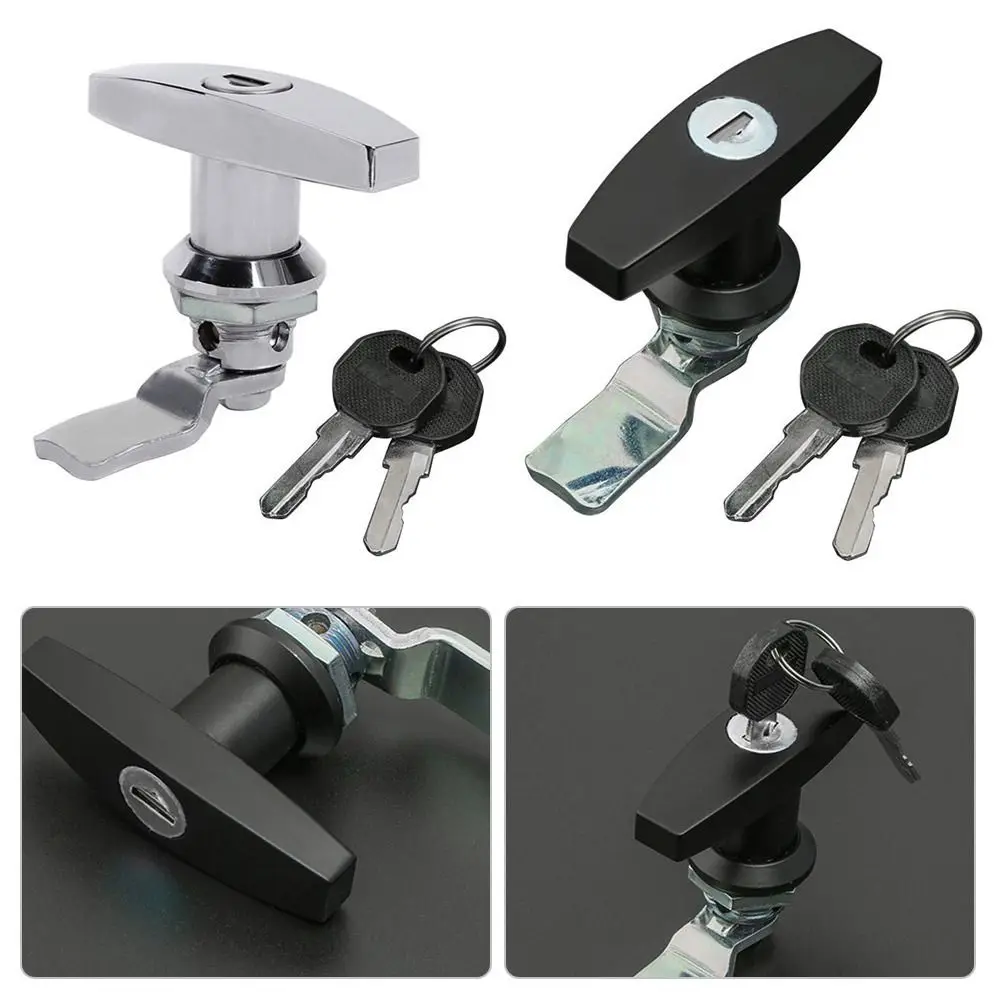 

Прочный шкаф распределения электроэнергии, защелка для прицепа для кемпера, Т-образный замок для грузовика с ключами, защитный замок