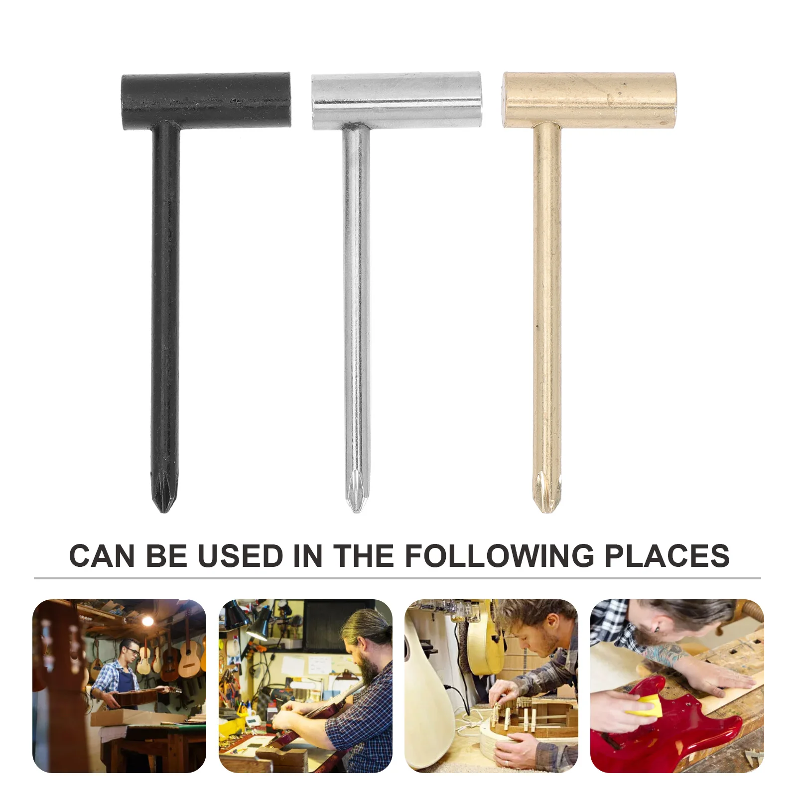 

3Pcs Guitar Wrench Alloy Truss Rod Durable Premium Material Improve Tone Smooth Performance Truss Rod Wrenches