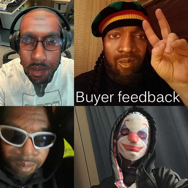 قناع مضحك ثلاثي الأبعاد للنساء والرجال، قناع وجه المشاهير، منظور قابل للتنفس، زينة الهالوين بالاكلافا