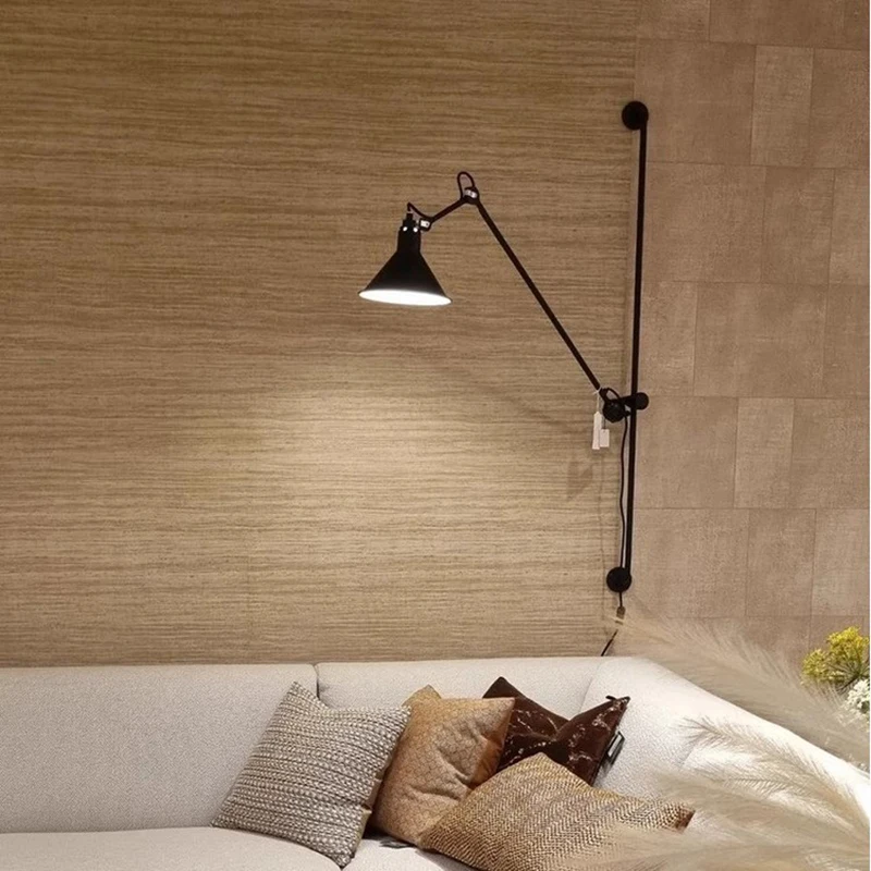 

Modern Long Arm Wall Light Sconce Adjustable Design Reading Lamp for Living Room Office Indoor Home Decor Contemporary Wall Lamp