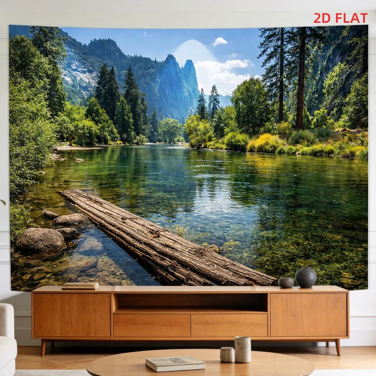 VIKAMA Forest Landscape Wall Tapestry, Therapeutic Natural Decoration, Aesthetic Background for Bedrooms and Living Rooms