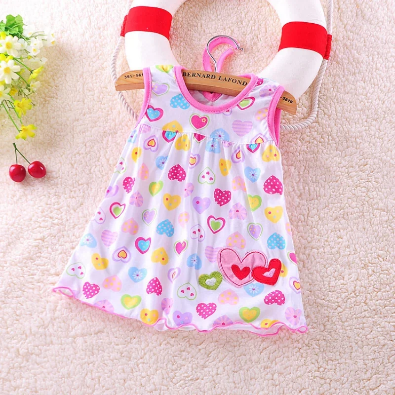 Nuevo vestido de verano para bebé, ropa para niños, vestido de princesa de algodón para niñas, ropa para niñas, falda de 0 a 2 años, vestidos para