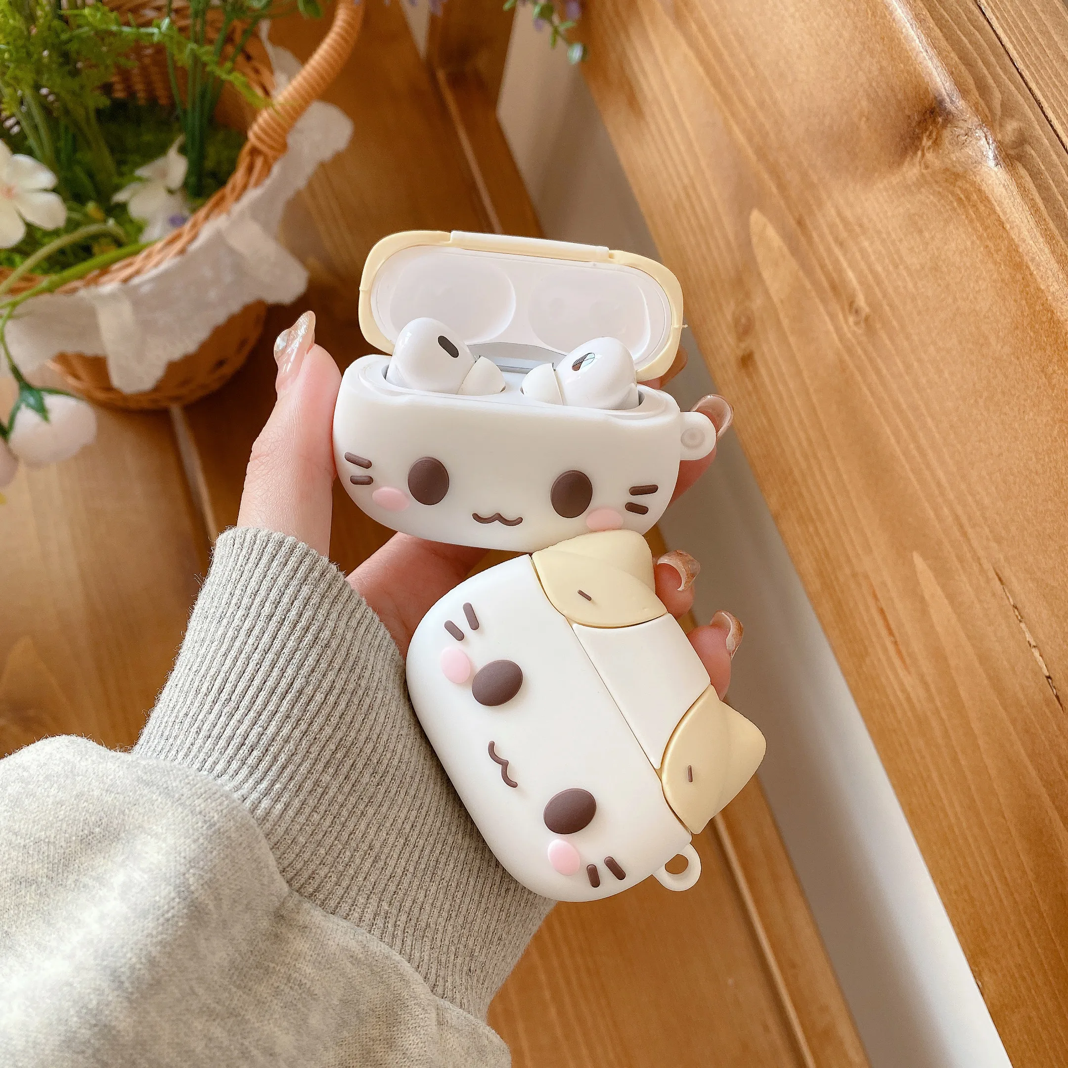 Cotton Candy Cat For Airpods Pro Pro 2 Pro 3 3 4 Silicone Earphone Case Cover - view 3