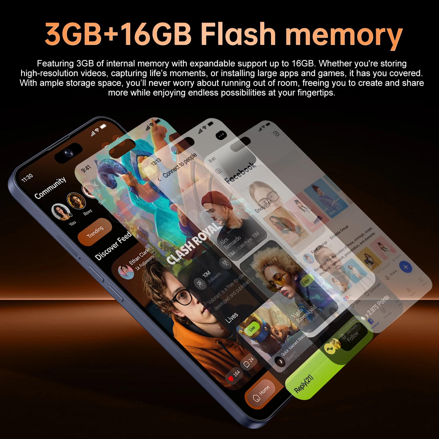 IVMI 17Pro Max Smartphone Android 6.7inch Screen 3+16GB 5+13MP 3500mAh Google Play Store GPS Face Unlock 4G Network Mobile Phone