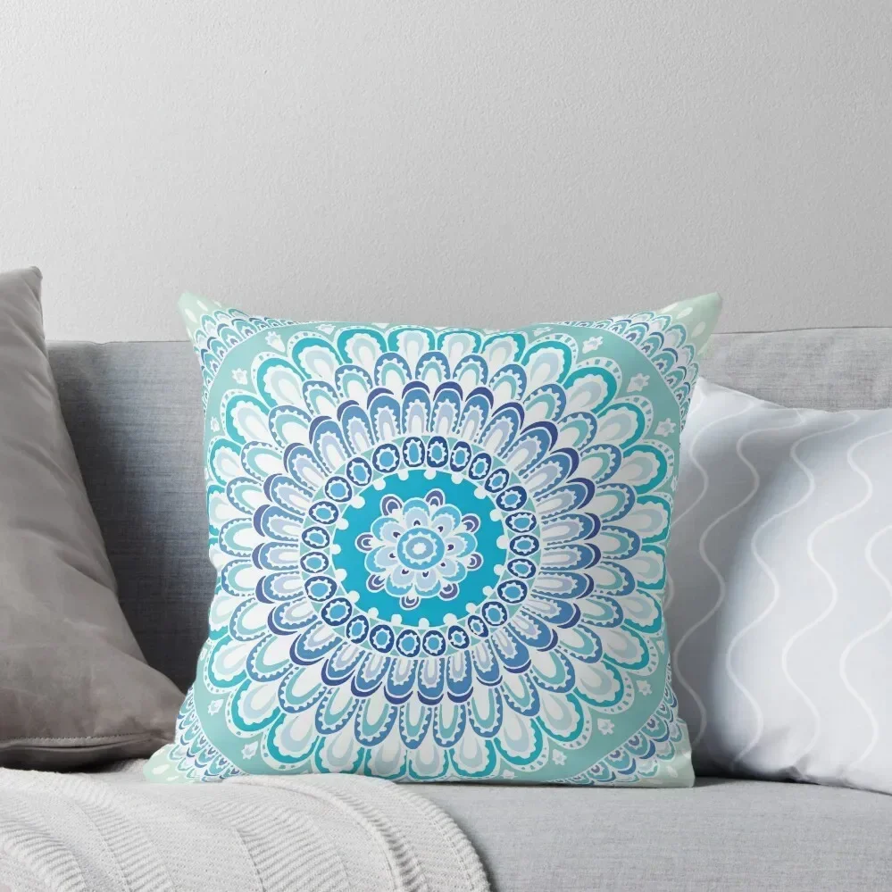 

Mandala Green Throw Pillow Embroidered Cushion Cover anime girl autumn pillowcase Luxury Pillow Cover pillow