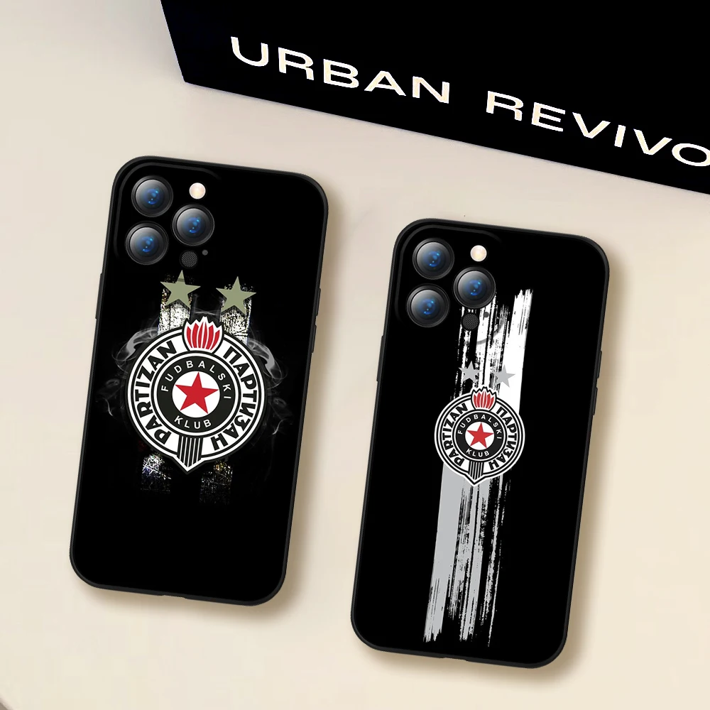 Partizan Beograd Phone Case For iPhone 14 13 12 11 XS X 8 7 6 Plus Mini Pro Max SE 2022 Soft Black Phone Cover