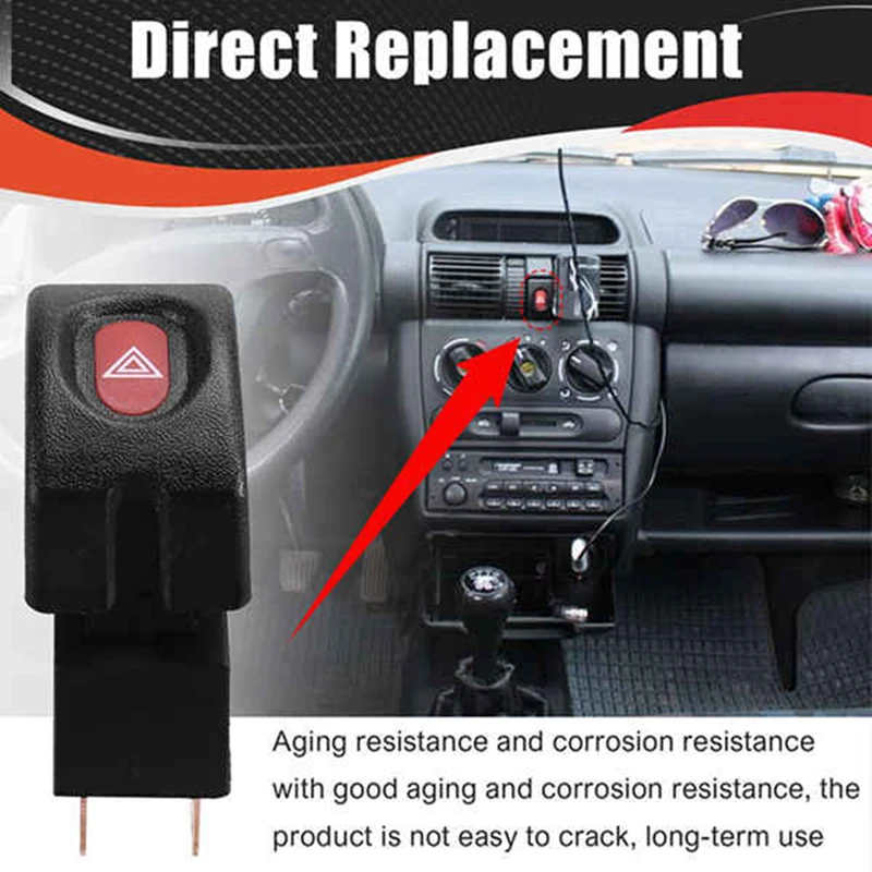

Car Hazard Light Switch 6240140 For Opel Corsa 1993-2002 Hazard Warning Switch Car Accessories