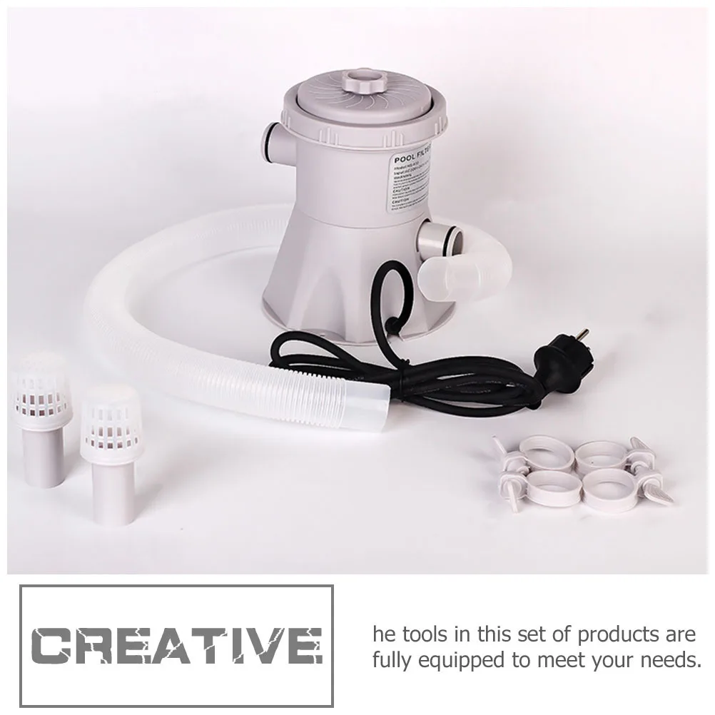 

1Set High Quality Plastic Swimming Pool Filter Pump Durable Easy Operate Clean Family Pools Eu Plug
