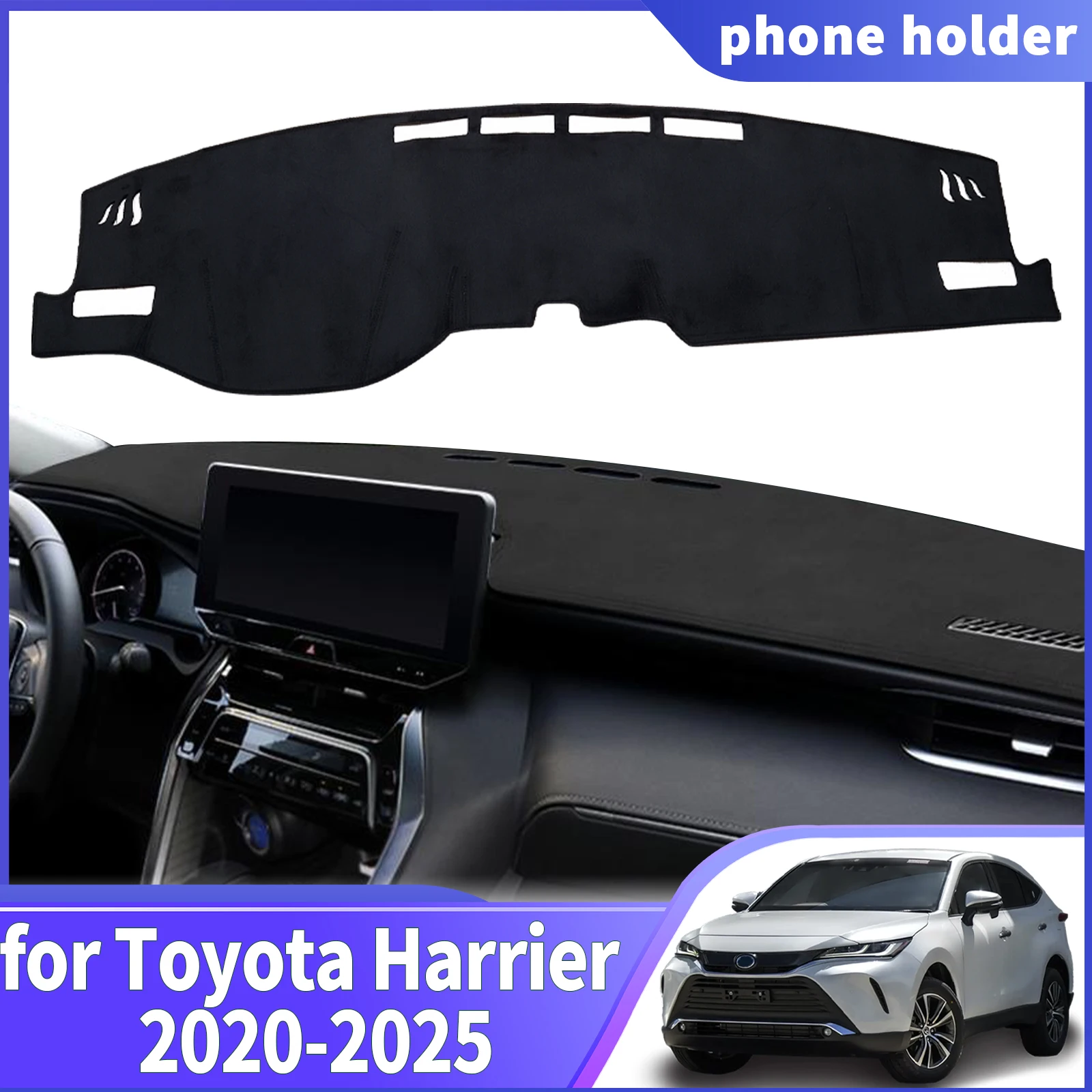 

fit for Toyota Harrier XU80 Venza 2020 2021 2022-2025 Dashmat DashMat Sunshade Dashboard Cover Pad Protective Carpet Accessories