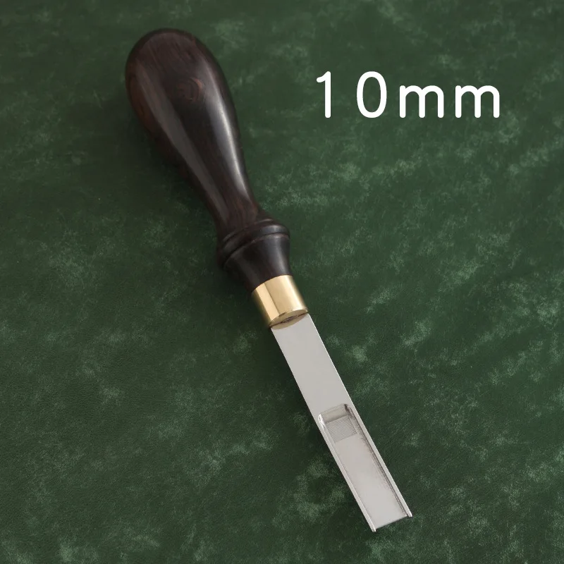 Professional Leather Wide Edger Skiver Edge Beveler M390 Steel Leather Skiving Thinning Trimming Tool with Rosewood Handle