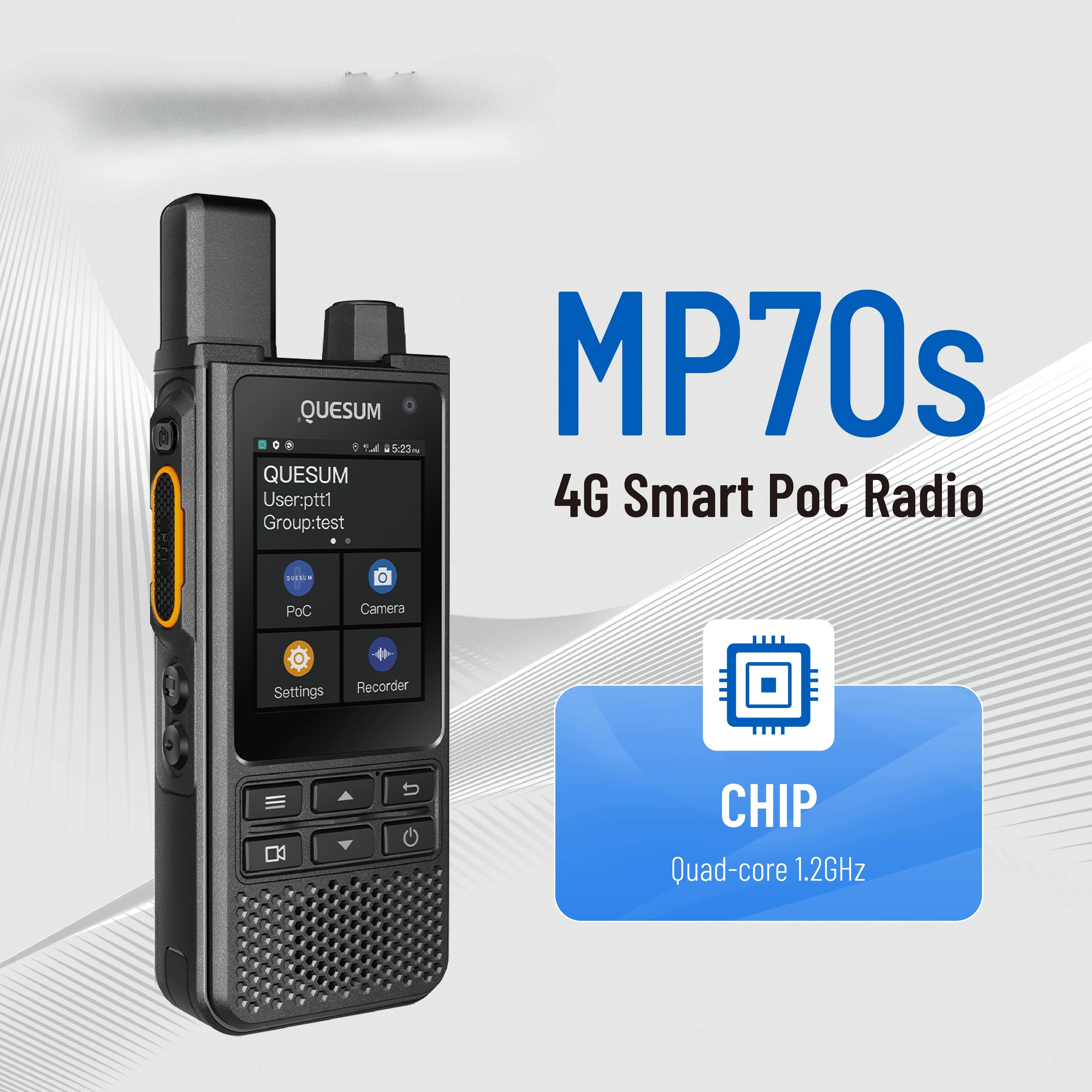 Global PTT 4G Zello LTE PoC Walkie TALKIE Network Radio With WIFI, Bluetooth, GPS,4300mAh Battery