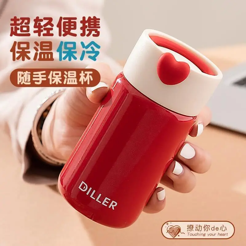 Hello Kitty Anime Kawaii Sanrio Ins doux Thermos tasse mignon dessin animé Portable thé eau séparation bouteille cadeaux pour les filles