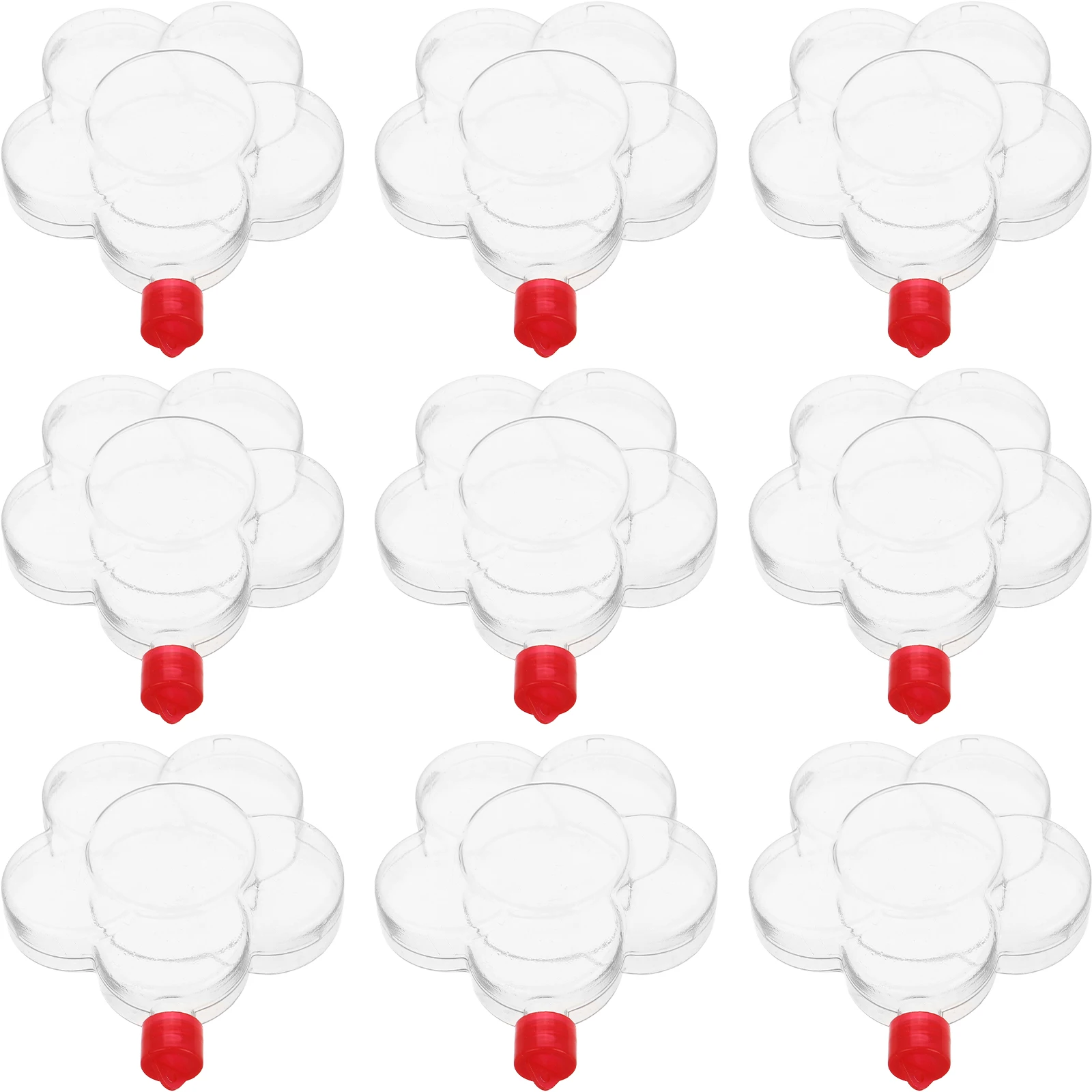 10 قطع من زجاجات الرمل البلاستيكية الفنية على شكل زهرة حاويات رملية ملونة مشغولات يدوية للأطفال لحفلات الزفاف وأعياد الميلاد الإبداعية
