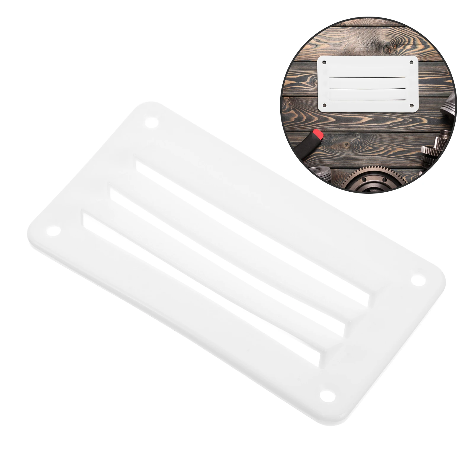 

1 Set Boat Louvered Vent 4 Screw Marine Flush Thru Replacement Ventilation Window Accessory Enhanced Airflow Durable Hardware