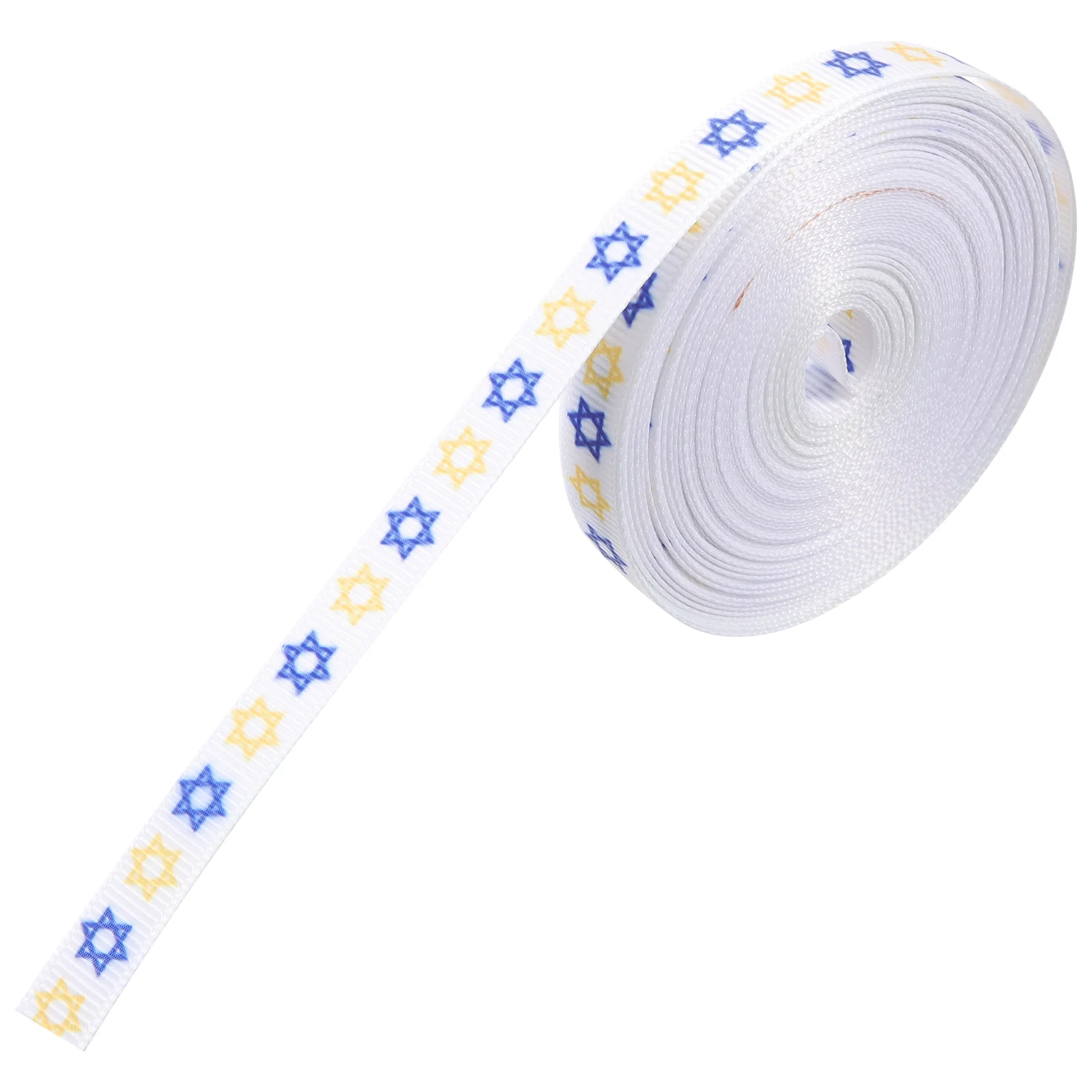 Hanukkah Ribbon Jewish Decoration DIY Gift Packaging for Hair Ornaments Break Resistance Fabric Decorative