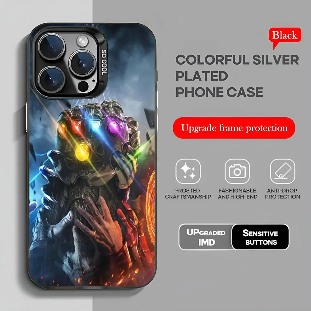 Marvel Thanos MINISO Mouse Pad BLACK Popular In Korea Wholesale Case For IPhone 16 15 14 13 12 Pro XR Shockproof Color Cover