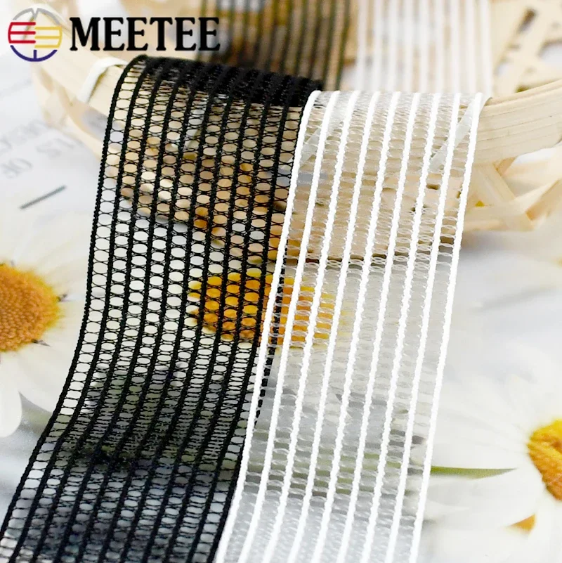 10/20Meters 20-50mm Soft Mesh Elastic Bands Stretch Underwear Net Elastics Rubber DIY Garment Sewing Accessorie Decor Trimming