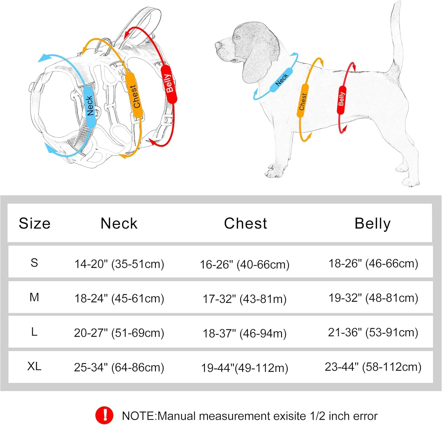 PET  Multi-Use Escape  Dog Harness for Escape  Dogs,Reflective Adjustable No Pull Vest with Lift Handle and Leash Clip for Walki