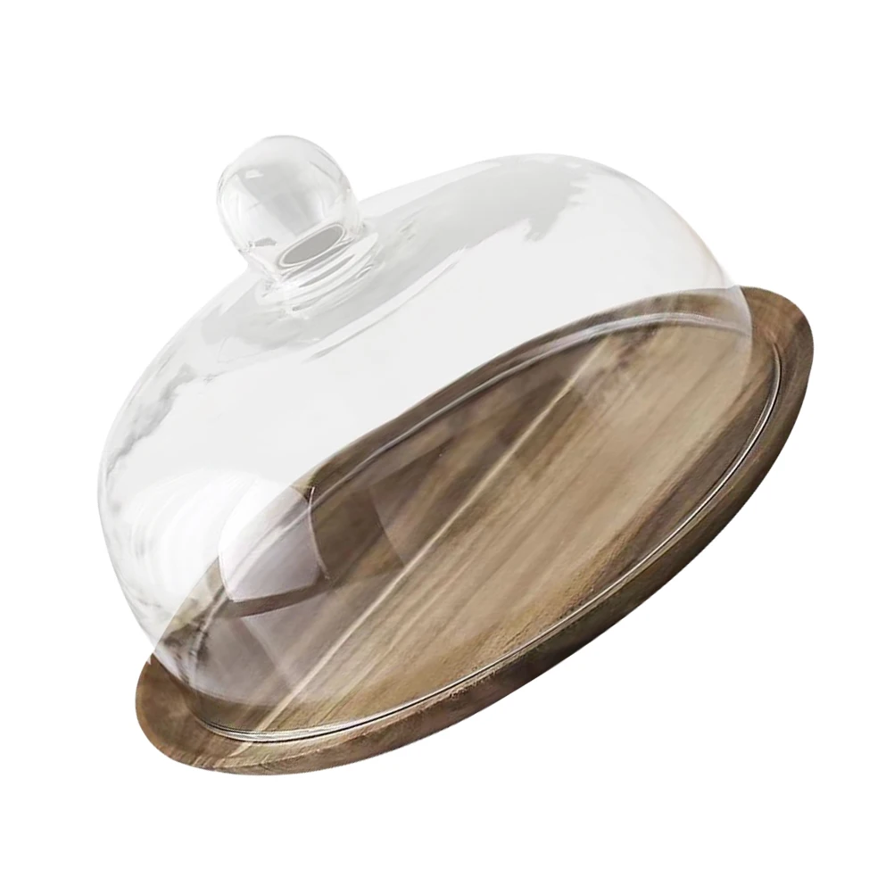 

Wooden Cake With Dome Dessert Display Stand Fruit Plate Storage Pan Bread Tray Cake Bread Tray Holder Candy Storage