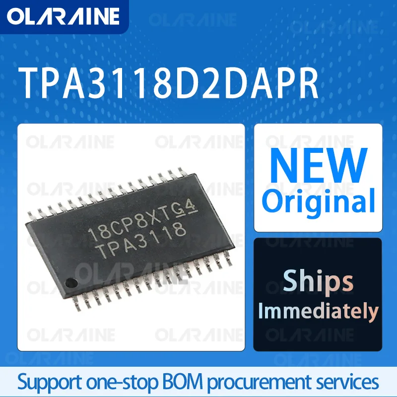 

5/10/100Pcs TPA3118D2DAPR HTSSOP-32 original IC chip audio amplifier RoHS output power 30 W 8 Ohms voltage - 26 V