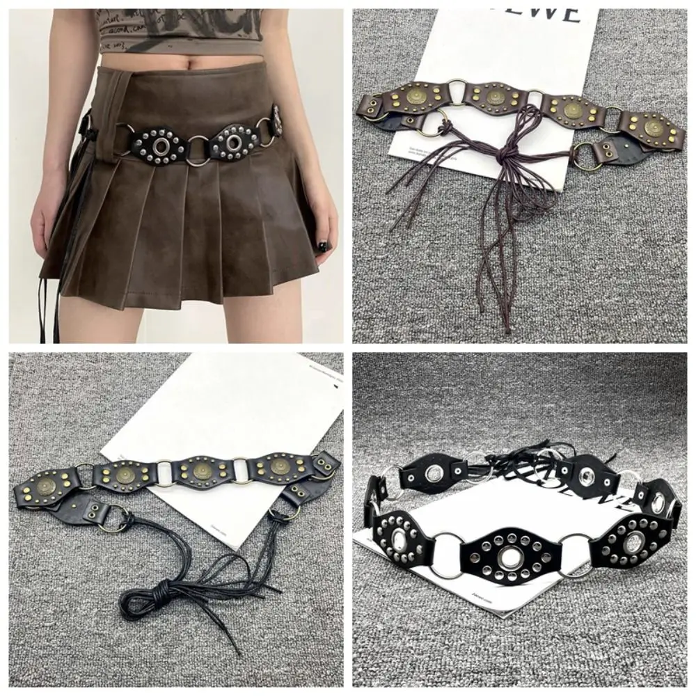 

Jeans Decor Y2K Hollow Waistband Korean Style Trouser Decoration Splicing Rings Belt Strap Buckle Skirt Accessories