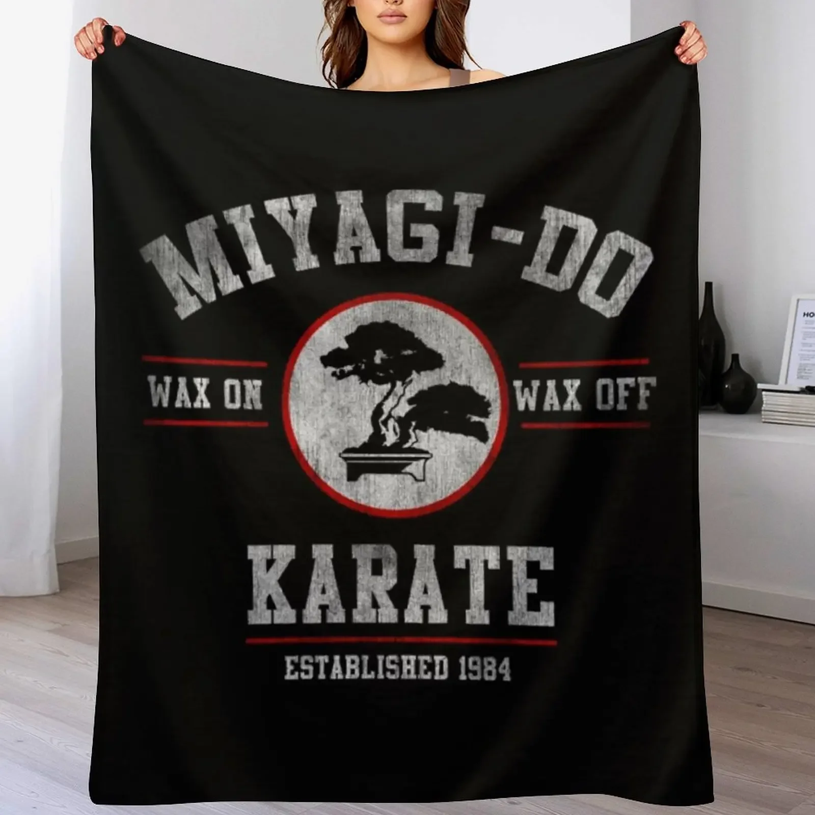 

Karate Kid T-ShirtMiyagi Do Karate Kid Wax On Wax Off Throw Blanket Luxury St Warm Multi-Purpose Decorative Throw Blankets