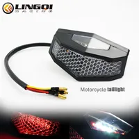 LING QI Motorcycle Warning Led Lights Waterproof Brake Stop Rear Signal Lights Lamps For ATV Dirt Pit Bike Universal Motocross
