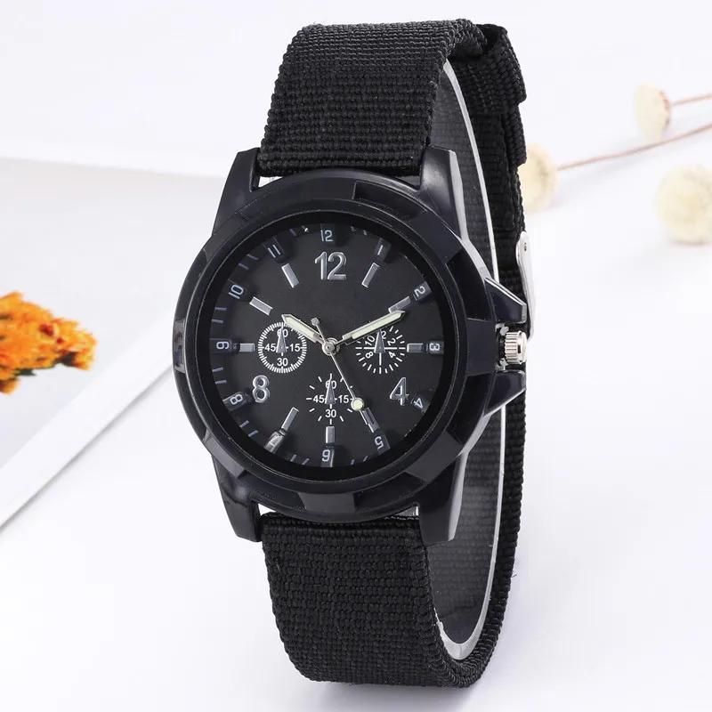 Men Army Watch Nylon Military Male Quartz Watches Fabric Canvas Strap Casual Cool Men's Sport Round Dial Relogios Wristwatch