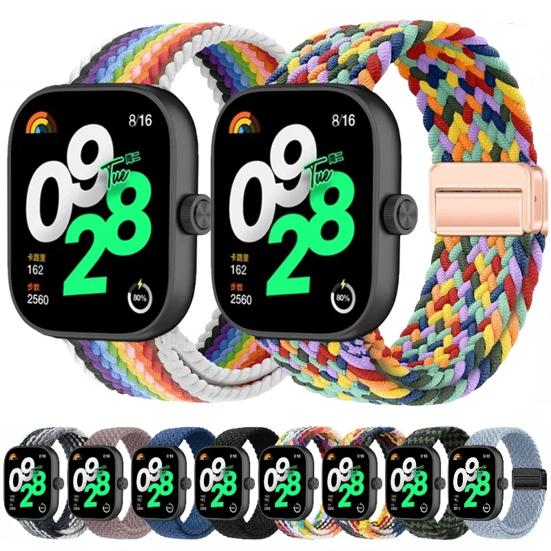 

Nylon Strap for Redmi Watch 5/4 Braided Adjustable Bracelet for Xiaomi Mi Band 8 Pro/Mi Band 9 Pro Breathable Belt Accessories