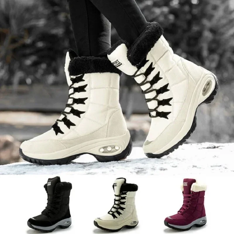 

Women Platform Fur Warm Snow Boots Thigh High Boots Winter Shoes Waterproof Slip on Women Comfortable Outdoor Ankle Hiking Shoe