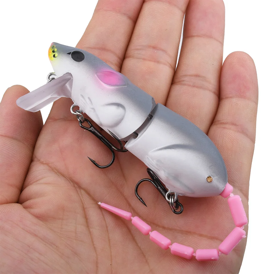 chinese plastic mice fishing lure 15.5CM Mouse Lure Artificial Plastic Mouse Fishing Lure Swimbait Rat Pike  Bass Minnow Floatingbaits Fishing Tackle Accessories