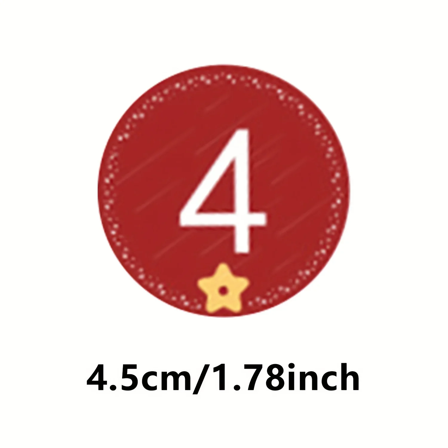 24/48/120 Buah Stiker Angka Kalender Advent Natal 1-24 Stiker Hitung Mundur Stiker Natal untuk Buku Tempel Pesta Kantor Sekolah