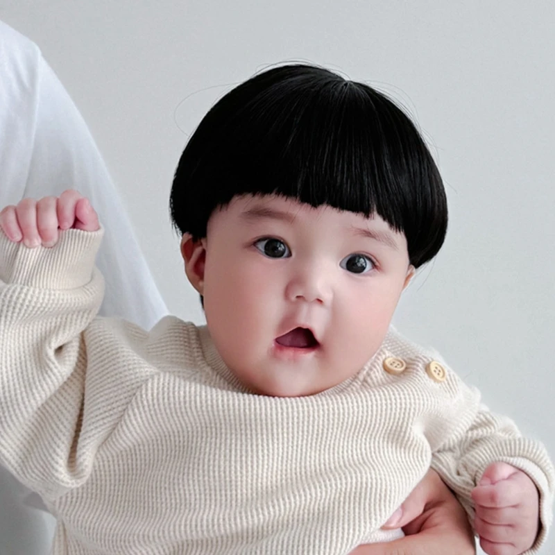 Adorable cabeza hongo bebé peluca sombrero sombreros para niños niñas cómodo