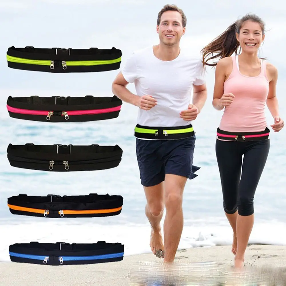 Women Men Nylon Phone Pouch Portable Pocketbelt Waterproof Running Waist Bag Belt Bag Sports