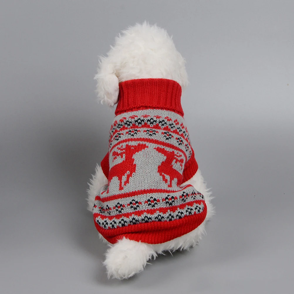 

Pet Sweater Dog Clothes Winter Jacket for Small Dogs Stylish Deer Pattern Fashion Christmas Outfit Puppy Clothing