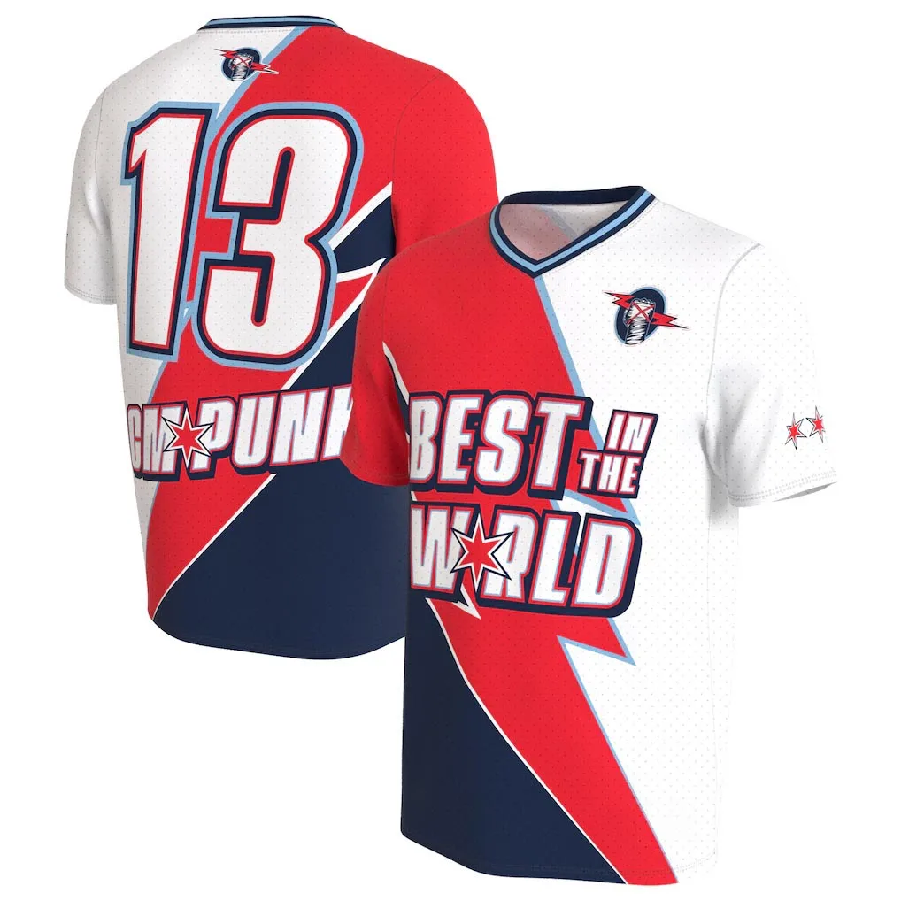 2026 CM Punk 3D-Gedrucktes Fußballtrikot für Männer und Frauen, Sommer, atmungsaktiv, schnelltrocknend, kurzärmeliges T-Shirt, Familien-Partnerlook – Detail 3