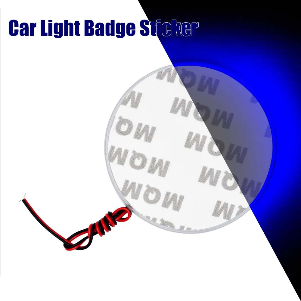 12V Car LED Blue Emblem Backgound Light Lamp Sticker 82mm Auto Decoration White/Blue/Red For BMW 3 5 7 Series X3 X5 X6