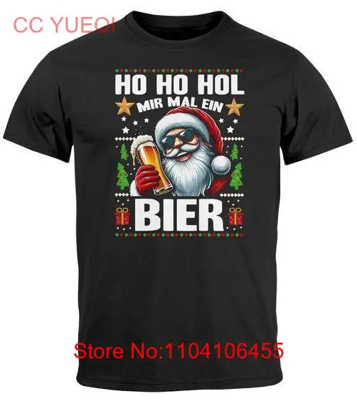 Мужская футболка с рождественской надписью Funny Ho Get Me A Beer Xmas Shirt