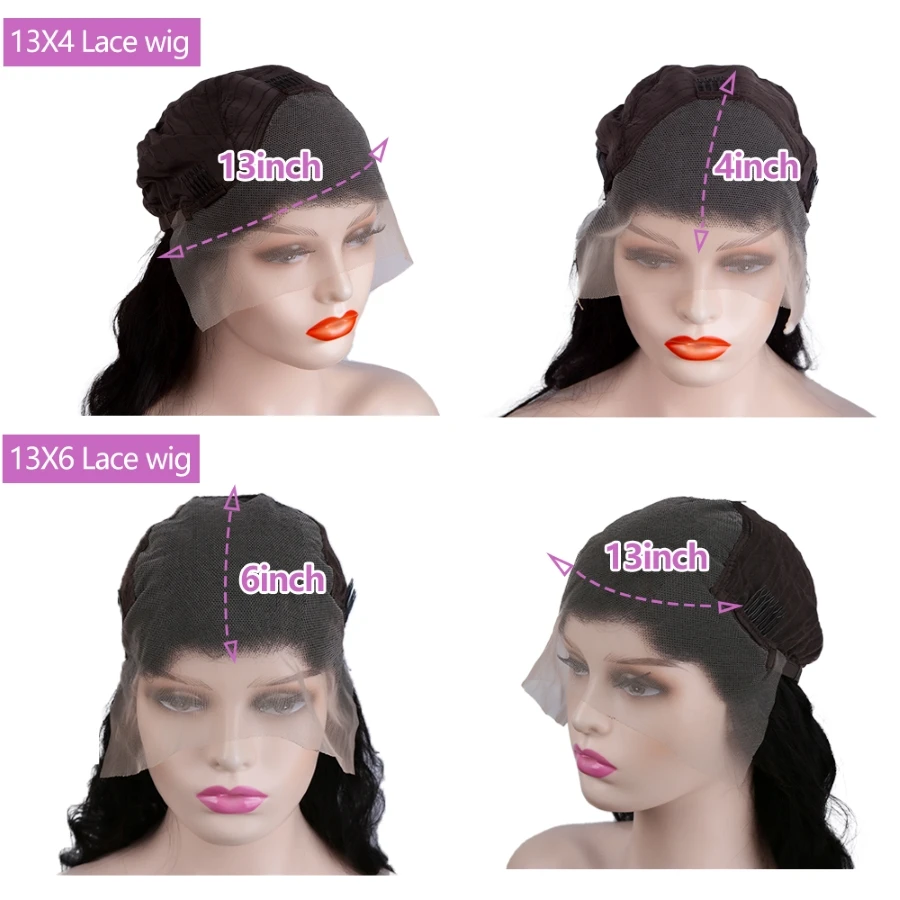 30 40 Zoll Körperwelle Echthaarperücken 13x6 HD Transparente Spitze-Front-Perücke 200 Dichte 13x4 Spitze-Frontal-Perücken für schwarze Frauen