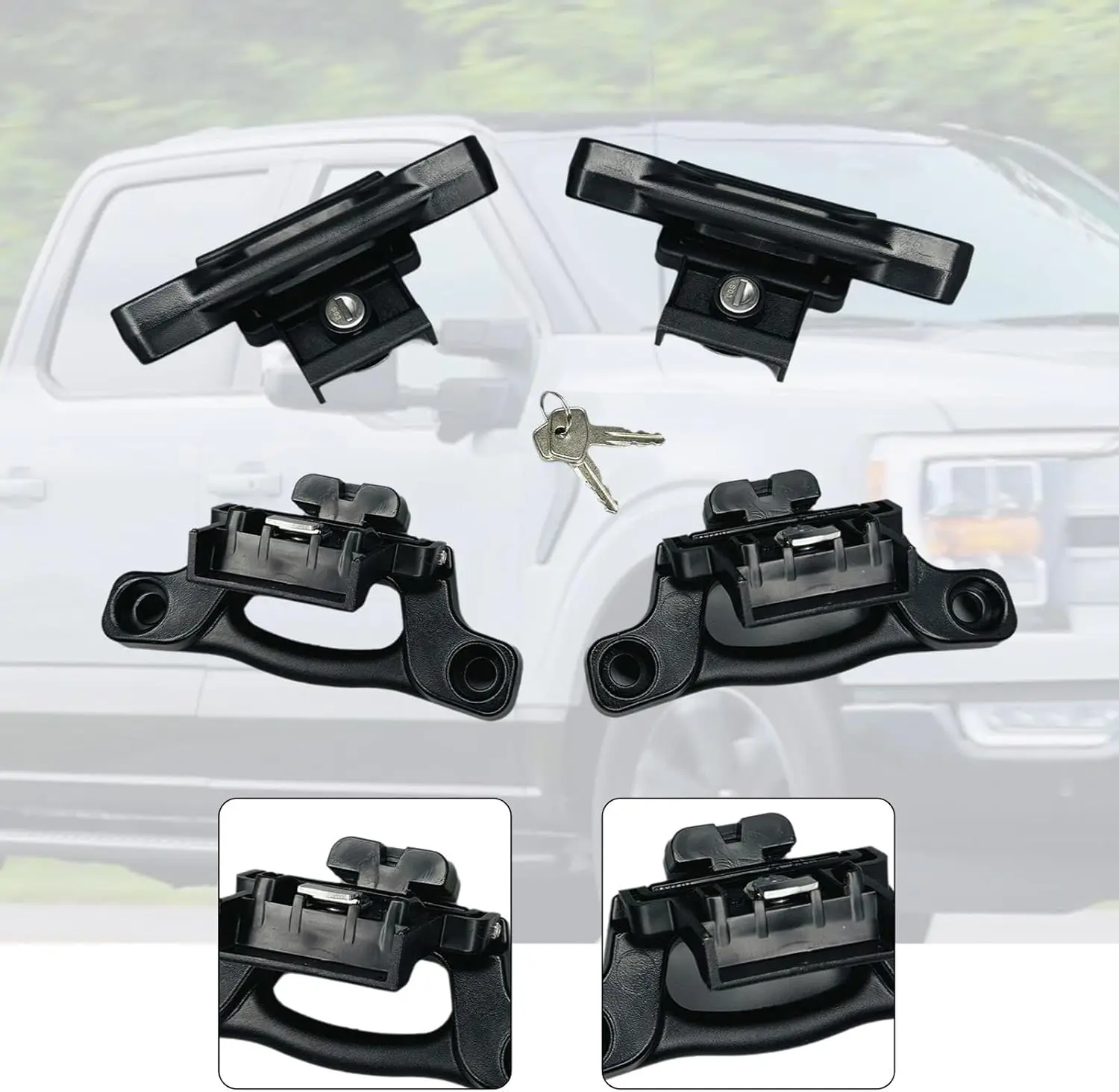 

HL3J-9927740-AD Коробка для крепления кровати, металлические анкеры для крепления, замена кровати для F-250 F-350 F-450 Super Duty