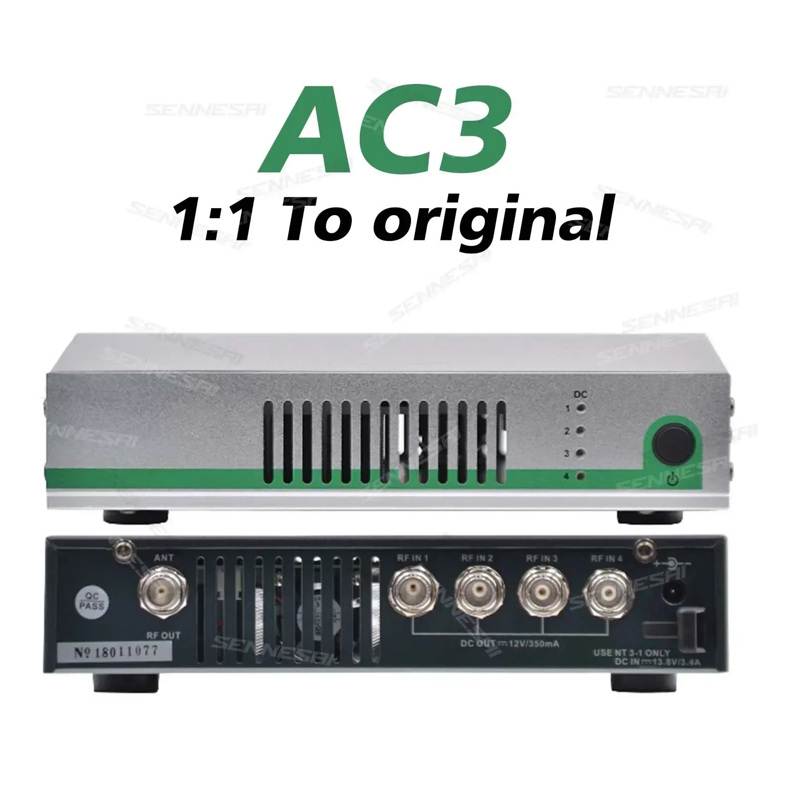 AC10/AC8  Antenna Distributor Wireless Monitor System Professional Stage Antenna Combiner Amplifier，UHF 4 Channels 500-950MHz