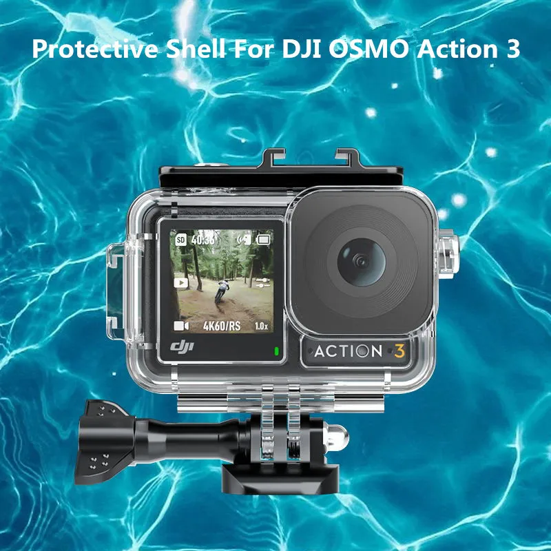 Waterproof Housing Case for DJI OSMO Action 5 Underwater Diving Protective Shell 40M with Filter for DJI Action 4 3 Accessories